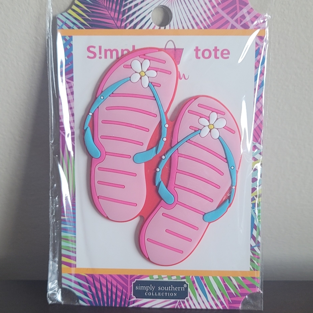 Simply Tote Bag Charm - Flip Flops